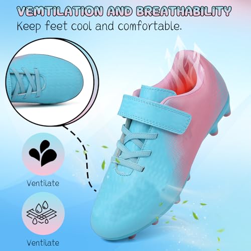 Kids Soccer Cleats Boys Girls Football Cleats Outdoor Indoor Soccer Shoes AG TF3