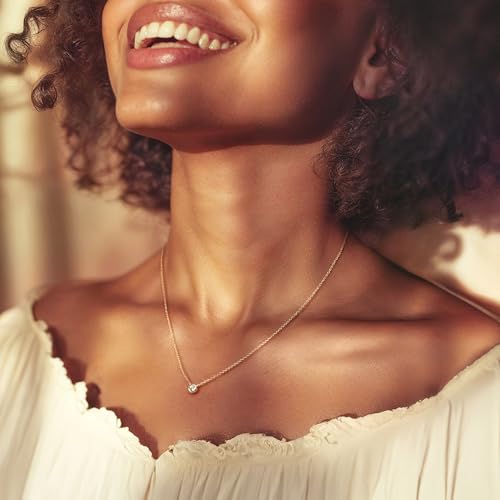 Ross-Simons 0.15 Carat Bezel-Set Lab-Grown Diamond Necklace in 18kt Gold Over Sterling2