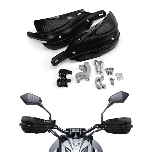 Handguards Motorcycle Handguards Universal, 7/8 in (22 mm) ~11/8 in (29 mm) Suitable for Off-Road Motorcycles and ATVS, Compatible with Yamaha YZ250 YZ250F TW200 XT250 XR650L (Black)