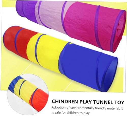 Tunnel de ramper pliable 46x180 cm GALPADA en tissu multicolore