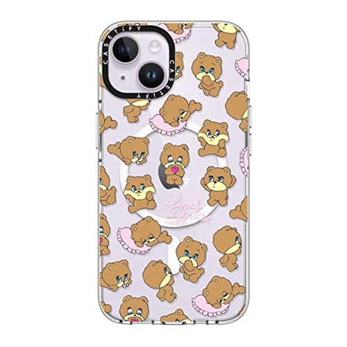 CASETiFY �N���A iPhone 14 �P�[�X [���΂݂ɂ����f��/2m����̗����������N���A/MagSafe �ɑΉ�] - Bears by foxy illustrations