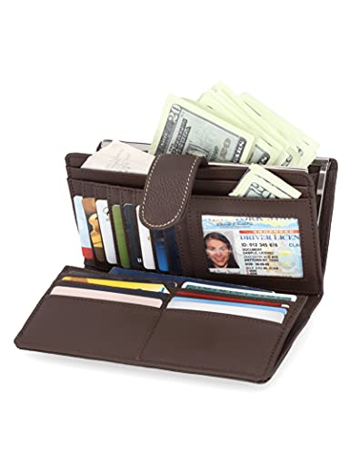 Mundi Suburban Rio Checkbook Wallet W Frame,Brown,one size