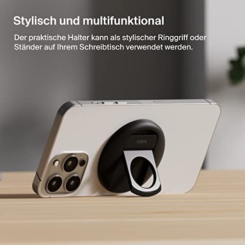 Belkin iPhone-Halter mit MagSafe für Mac-Notebooks; einfache magnetische Befestigung zur Verwendung der Kamera-Übergabe-Funktionen Videokonferenzen, FaceTime, Streaming, Inhaltserstellung, Schwarz – Bild 4