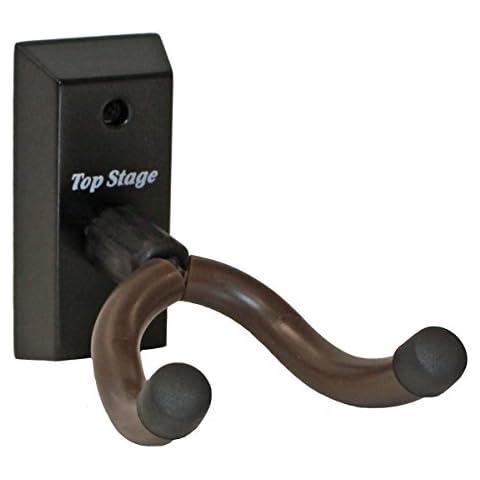 Top Stage Wall Stand Hanger for Studio and Home Guitars Bass Acoustic Electric Ukelele Black Finish Cover