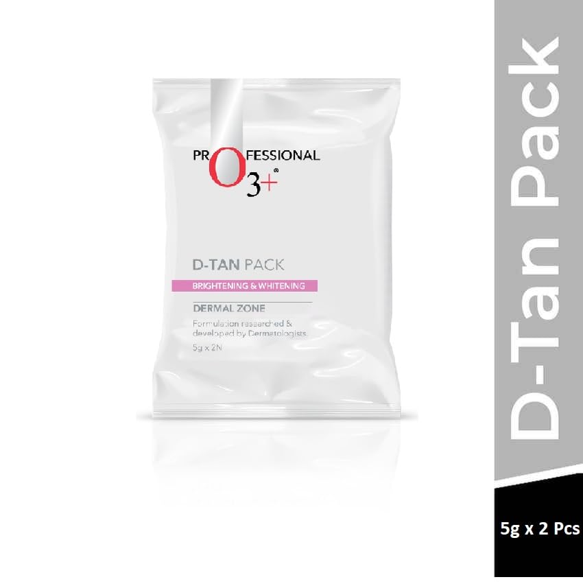 Image of O3+ D-TAN Pack for Instant Tan Removal & Sun Damage Protection Infused with Mint and Eucalyptus Oil Ideal for All Skin Types - 5g x 2 (10gm)