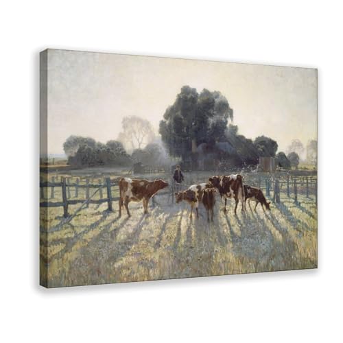 Toile Elioth Gruner mur vide habillé facilement avec cadre suspendu