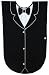 Men's Waterproof Adult Bib, Black Tuxedo, Frenchie Mini Couture