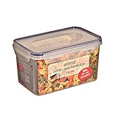 axentia 3 Stück Airproof Vorratsdosen, Frischhalteboxen, Gefrierdosen, Multifunktionsboxen 2,00 Liter eckig 21,5 x 13,5 x 11,5 cm, Set by Danto®