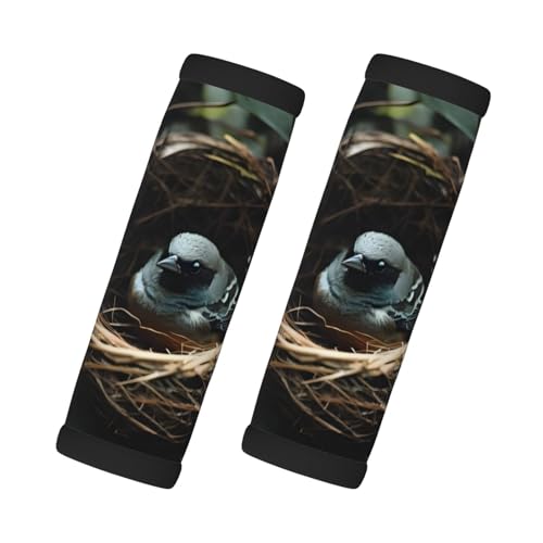 Little Bird nest Luggage Handle Wrapped Soft, Travel Accessories Suitcase tag identifier, Removable Luggage Handle Cover