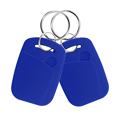FTSTech 10pcs Porte-clés RFID Double Fréquence 125KHz et 13,56MHz 2-en-1 Porte-clés Composite UID Réinscriptible Utilisé pour Copier/Cloner des...