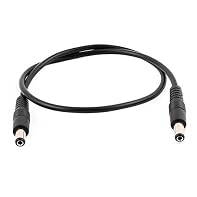Country of Manufacture: CHINA; Material: Copper Net Weight: 15g; Package Content: 1 x CCTV Extension Cable Main Color: Black; Cable Length: 50cm/19.68" Plug Type: DC Male to DC Male Plug Hole Size: 5.5 x 2.1mm/0.21"x0.08"(Outter Dia*Inner Dia)