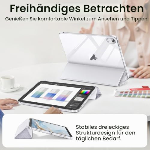 Fintie Hülle für iPad (A16) 11. Generation/iPad 10. Gen, Glitzer Weiß – Ansicht 3