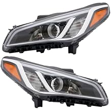 Headlights Headlamp For 2015-2017 For Sonata Halogen Headlights Lamps Right,Resistant To Water,Impact,Corrosion Headlights Hedlamps Assemblies Left+Right