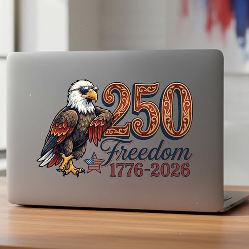 Image of 2-Piece Freedom Eagle 1776-2026 Patriotic Car Decal