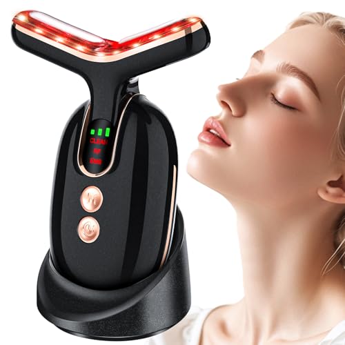 7 in 1 Multifunctional Facial Massager, Red Light Therapy for Face with 7 Modes, Face Lift Device, Portable Facial Massager for Wrinkles,Neck&Skin Care