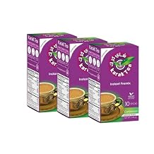 Karak Tea Instant Premix, Cardamom Flavor, Unsweetened, Pack of 3Total 30 sticks
