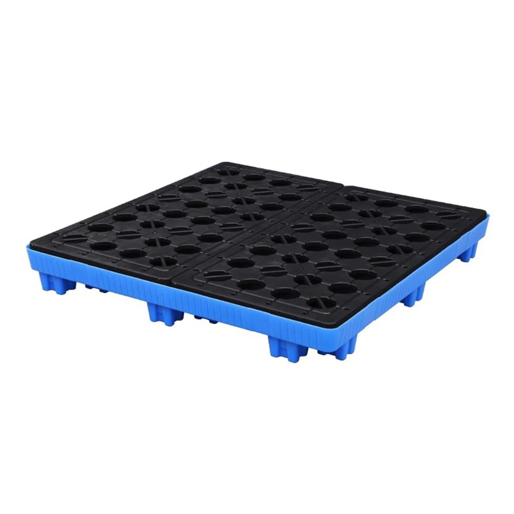 Aioneer Modular Spill Containment Platform, Drum Spill Containment Pallet, Containment Tray Polyethylene Spill Pallet Anti-Leakage-Blue-121 * 121 * 17cm