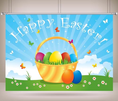 Fond œufs de pâques joyeux pour photo de fête printanière en famille - 2