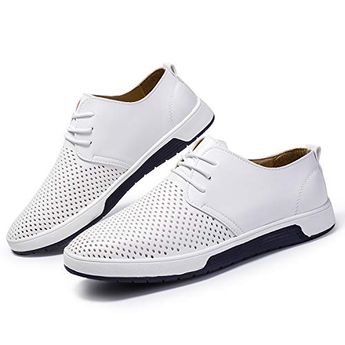Image of ZZHAP Men's Casual Oxford Shoes Breathable Flat Fashion Sneakers