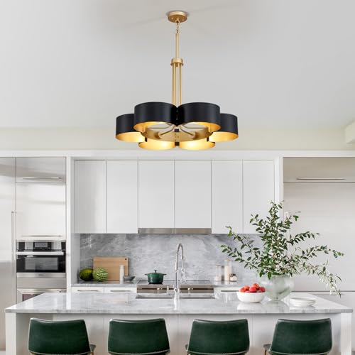 Avzkcy Modern Black Chandelier 6-Light Adjustable Height Pendant Lighting by Avzkcy - Used condition - Image 7