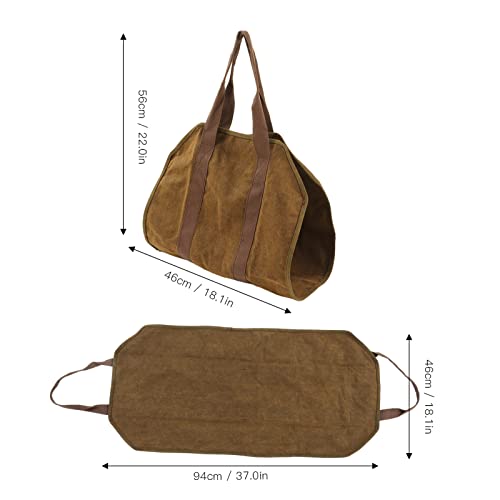 Bolsa de Transporte de Lenha para Lenha, Suporte de Transporte de Lenha Dobrável Portátil de Lona Gr