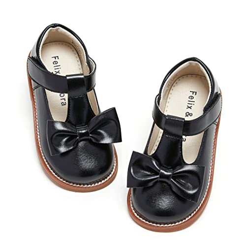 Image of Felix & Flora Toddler Little Girl Mary Jane Dress Shoes - Ballet Flats for Girl Party School Shoes