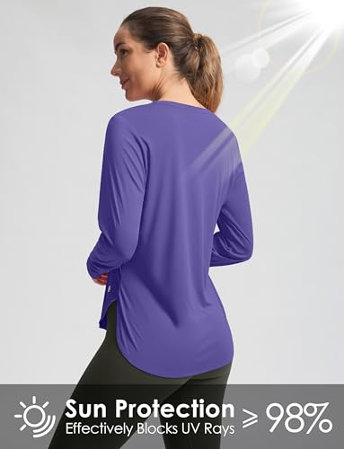 Image of Women's Sun Shirts UPF 50+ Long Sleeve UV Protection Shirt Lightweight Quick Dry Workout Hiking Tops for Women