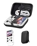 Carry Case for R36S Retro Handheld Game Console,daunke With lanyard + Game console TPU Case,Waterproof,Shockproof,Anti-Scratch, Easy to Use and Carry,Case Only (Black storage pouch + transparent case)