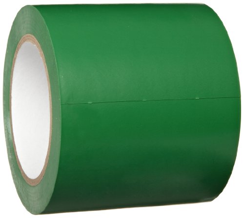 Image of Brady Nonabrasive Floor Marking Tape, 108' Length, 4 inch Width, Green (Pack of 1 Roll)
