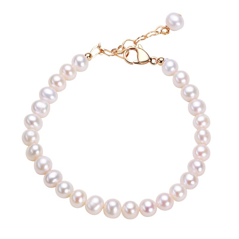 Bracelet perles d'eau douce or 14 carats bijou femme anniversaire