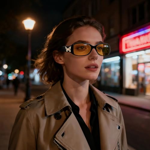 Image of HAOLOTA Night Vision Glasses for Driving Anti Glare, Polarized Nighttime Safety Glasses for Women Men UV400 Protection