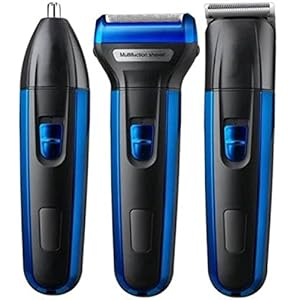 Dealsure Professionals Design 3 In 1 Perfect Shaver Hair Clipper And Nose Trimmer Rechargeable Beard And Moustaches Hair Machine And Trimming With Cord And Without Cordless Use Black Colour