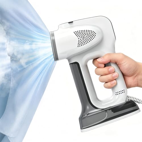 Vacuum Steamer for Garments, YEJOUMO 3500Pa Robust Suction Garment Steamer 3 in 1 Handheld Journey Steamer & Iron Garments, 25s Speedy Preheating, 340ML Massive Water Tank