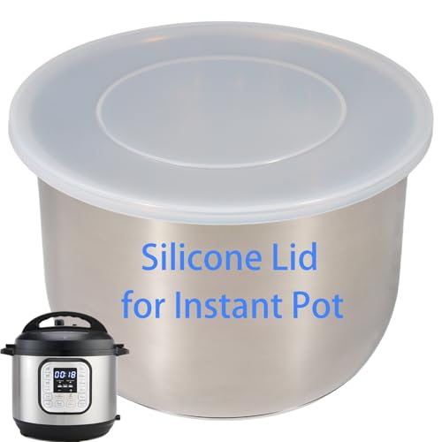 Silicone Lid for Instant Pot 6 QT & 5 QT, 9.8IN Premium Pot Cover for Instapot 5 & 6 Quart Inner Pot, Reusable Silicone Lids for Bowl and Food Cover, Lid Accessories for Instant Pot