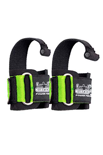 Lifting Dowel Straps Neoprene Padded Wrist Wraps Power Weight Lifting Training Gym Grips Straps Wrist Support Bandage Set Of 2 Alternative To Hooks (Lime) #TOP26