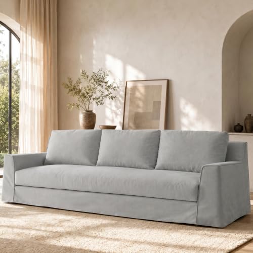 110' 3-Seater Couch for Living Room, Slipcovered Cloud Sofa with Removable Washable...