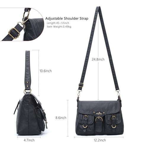 Image of Angel Kiss Purses and Handbags for Women,Vegan Leather Hobo Purses Crossbody Hobo Bag Tote Satchel Handbags
