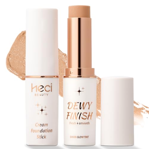Image of HECI BEAUTY Skin Tint Foundation Stick, Balm to Cream Foundation with Light to Medium Coverage, Infused with Hydrating Ingredients, Toffee, 0.25 oz
