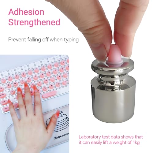 Protectores de teclado de silicona para uñas largas con letras miniatura 5