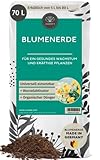 Blumenerde 70 L - Mit 100 Tage Langzeitdünger und Wurzelaktivator - Luftige Erde Für Pflanzen - Für Balkon- & Gartenpflanzen - Nährstoffreiche Pflanzerde - Blumenerde Balkonpflanzen