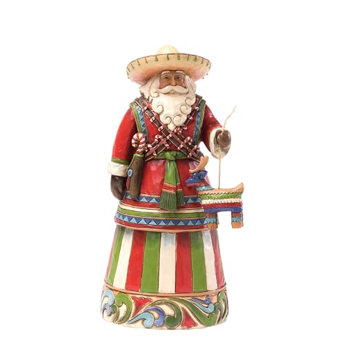 Enesco Jim Shore Heartwood Creek Christmas Around The World Mexican Santa Figurine 7.25 Inch Multicolor
