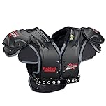 Riddell JPK+ Shoulder Pad with Back Plate,Black/Red