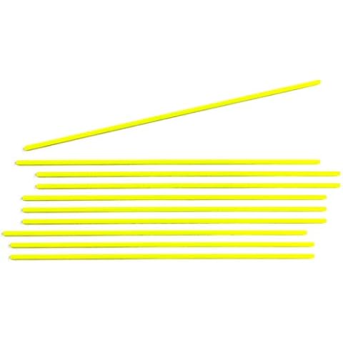 10 Tubos de Pesca para Cebo Amarillo 20cm Cover