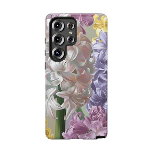 Coque brillante Samsung S25 Ultra jacinthe floral haut de gamme
