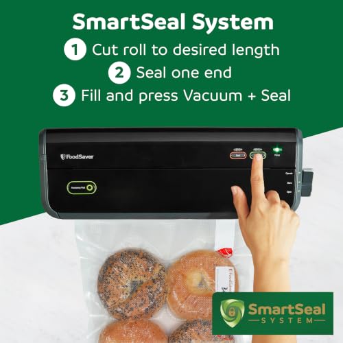 Image of FoodSaver Vacuum Sealer Rolls, 6 Pack 11 inch x 15' Rolls (90 Total Feet), BPA-Free Custom Size Storage Bags for Food, Sous Vide, and Meal Prep