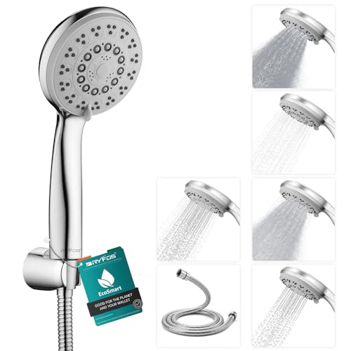 Image of India's 1st Lifetime Support Brand, R3005HS, ABS, 4-INCH, Hand Shower | 5-Function Handheld Shower with SS-304 Grade 1.5 Mtr Flexible Hose Pipe & Wall Hook | Upto 80% Water Saving | Chrome