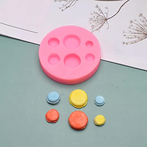 Molde de silicona para decoraciones con forma Macarons 6 cavidades miniatura 4