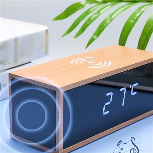 Reloj electrónico de audio para sustitución de alarmas móviles con carga Qi 3
