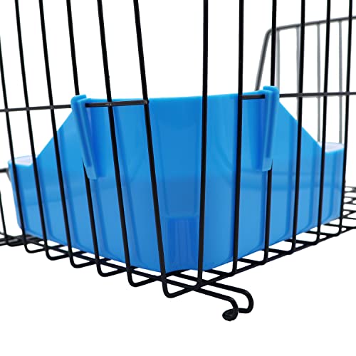 Image of Litewoo Rabbit Litter Box Toilet Bunny Corner Potty for Guinea Pigs, Blue | Sturdy plastic, 9.45 inchx7.09 inchx4.33 inch pan, scalloped splash guard, mesh drop-through design, easy rinse-clean, for small animal