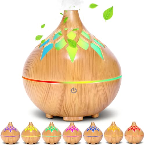 MKAKYES Aroma Diffuser 160 ml, Kleiner Ultraschall Aromatherapie Diffusor für ätherische Öle, 7-Farben-LED-Licht, Kleiner Diffuser Luftbefeuchter...